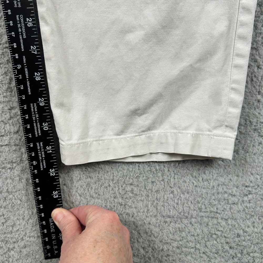 Isaia Napoli Mens Pants 34x31 White Straight Luxury Cream Chinos Designer - Picture 6 of 12